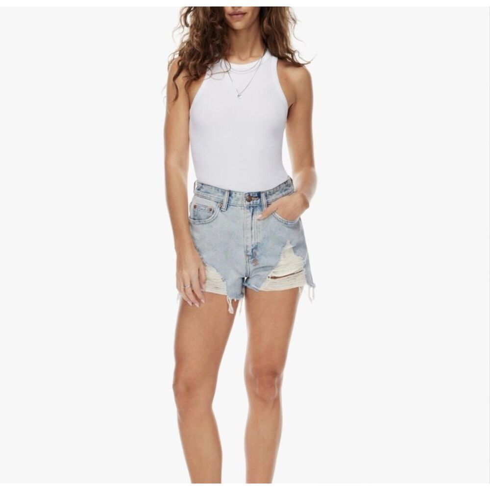 KSUBI Rise n Hi Karnage Denim Shorts 28